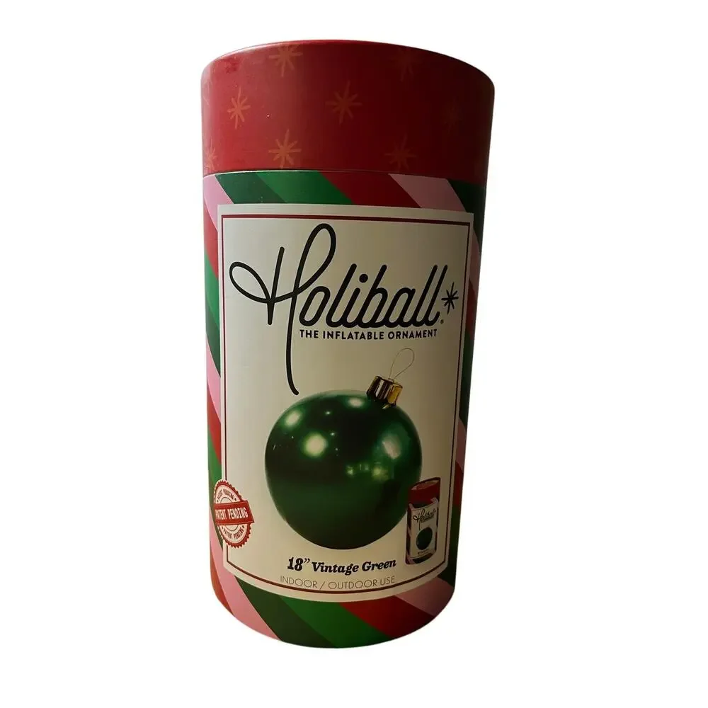 Holiday Oversize Inflatable Ball Ornament Green 18 inch indoor/Outdoor